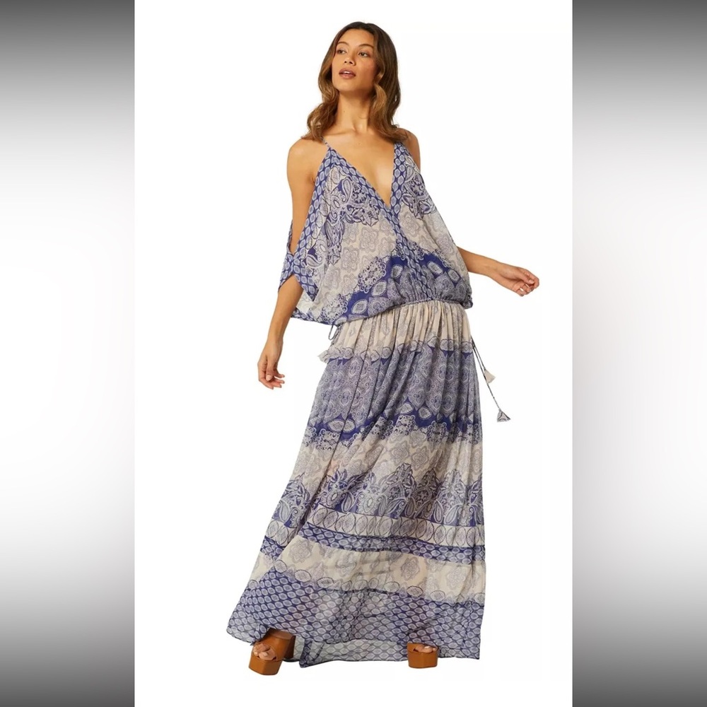 MISA Los Angeles Size XS/S fits XL
Farrah Chiffon Maxi Majorelle Dress 
MSRP 450